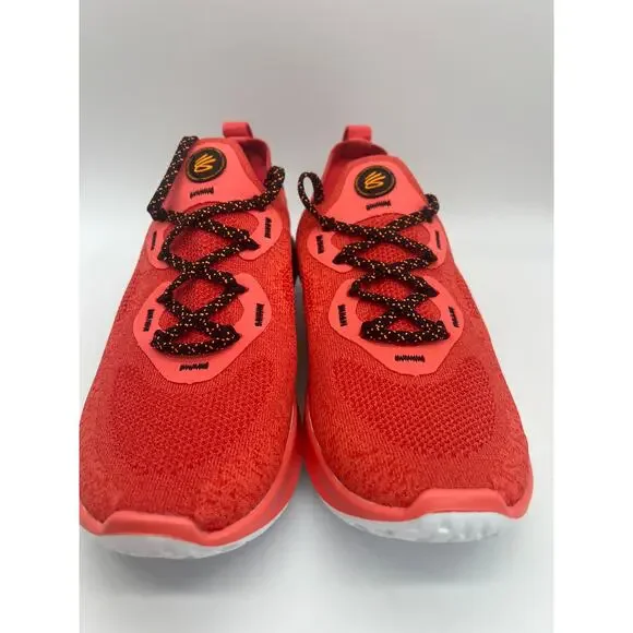 Under Armour Curry Flow Go Coral Red Black 3023814-604 Men's Size 7 - Picture 7 of 16